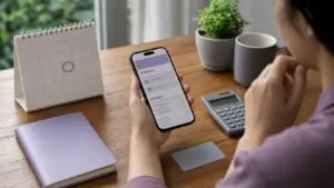 Persona revisando un microcrédito y su fecha de vencimiento